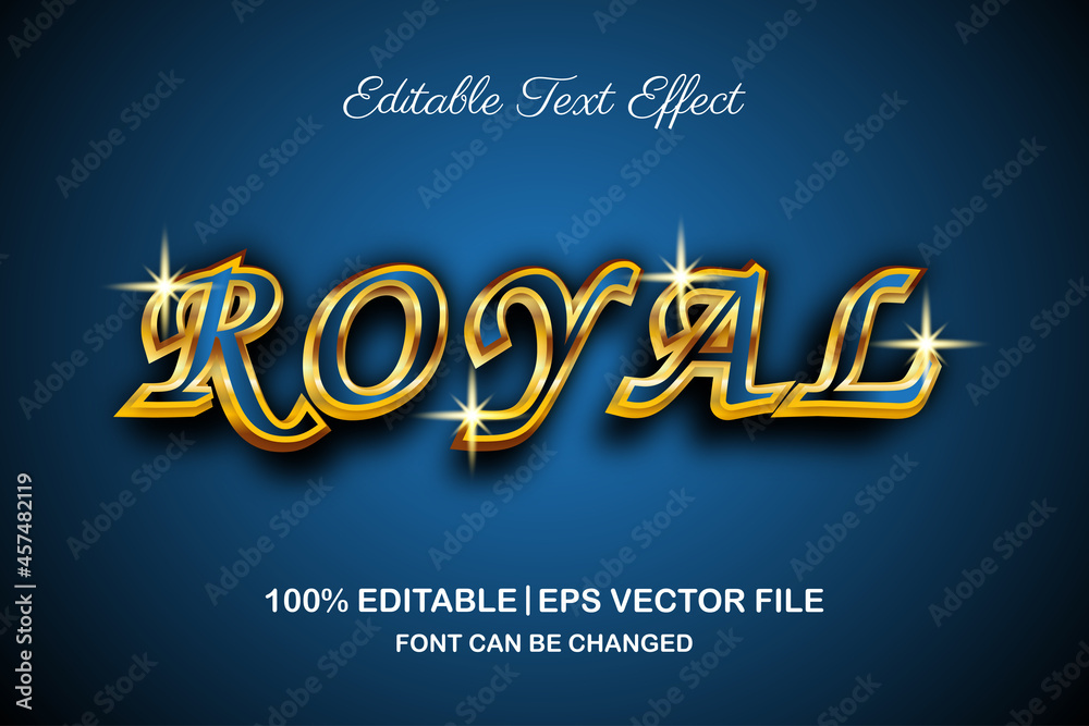 royal luxury editable text effect 3d style