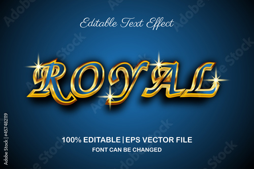 royal luxury editable text effect 3d style