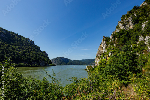 The Danube River with the big boilers between Romania and Serbia © hecke71