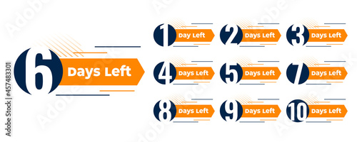number of days left banner design