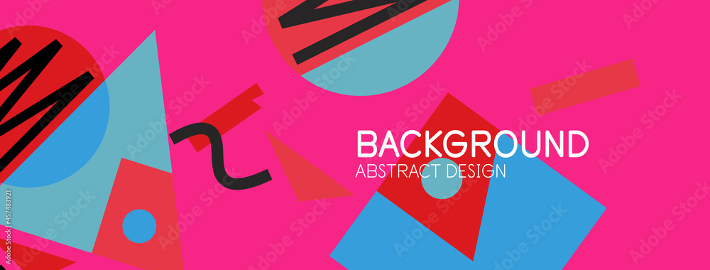 Abstract background with blocks, lines, geometric shapes. Techno or business concept for wallpaper, banner, background, landing page