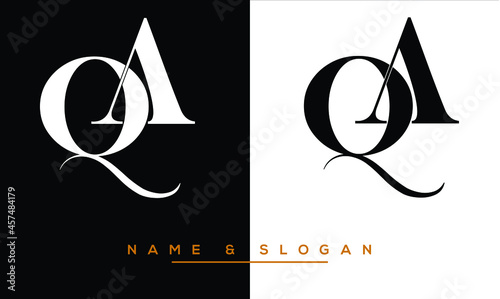QA,  AQ,  Q,  A    Abstract Letters Logo Monogram