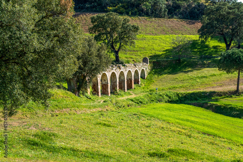 Lorrain acqueduct the along the "Via delle Fonti" ("Springs way") trail, in the countryside of Campiglia Marittima, province of Livorno, Tuscany, Italy