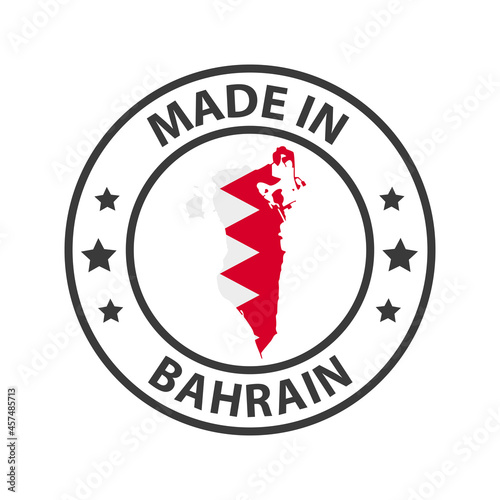 Made in Bahrain icon. Stamp sticker. Vector illustration