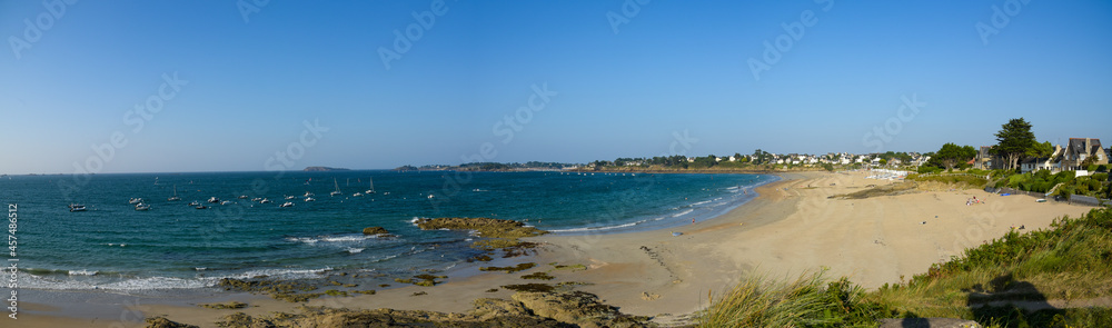 view on the beach of lancieux in cotes d'armor