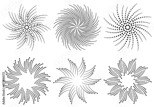 Ornaments made of dots. Set...