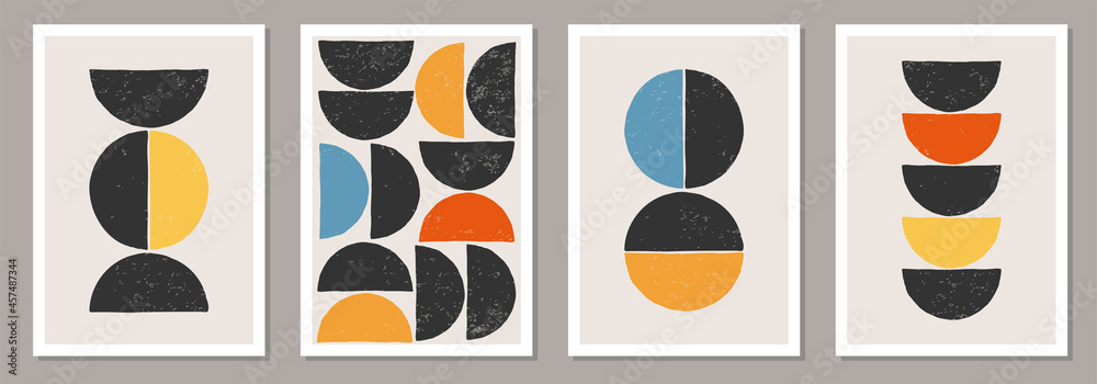 Set of minimal 20s geometric design posters, vector template Set of minimal 20s geometric design posters, vector template