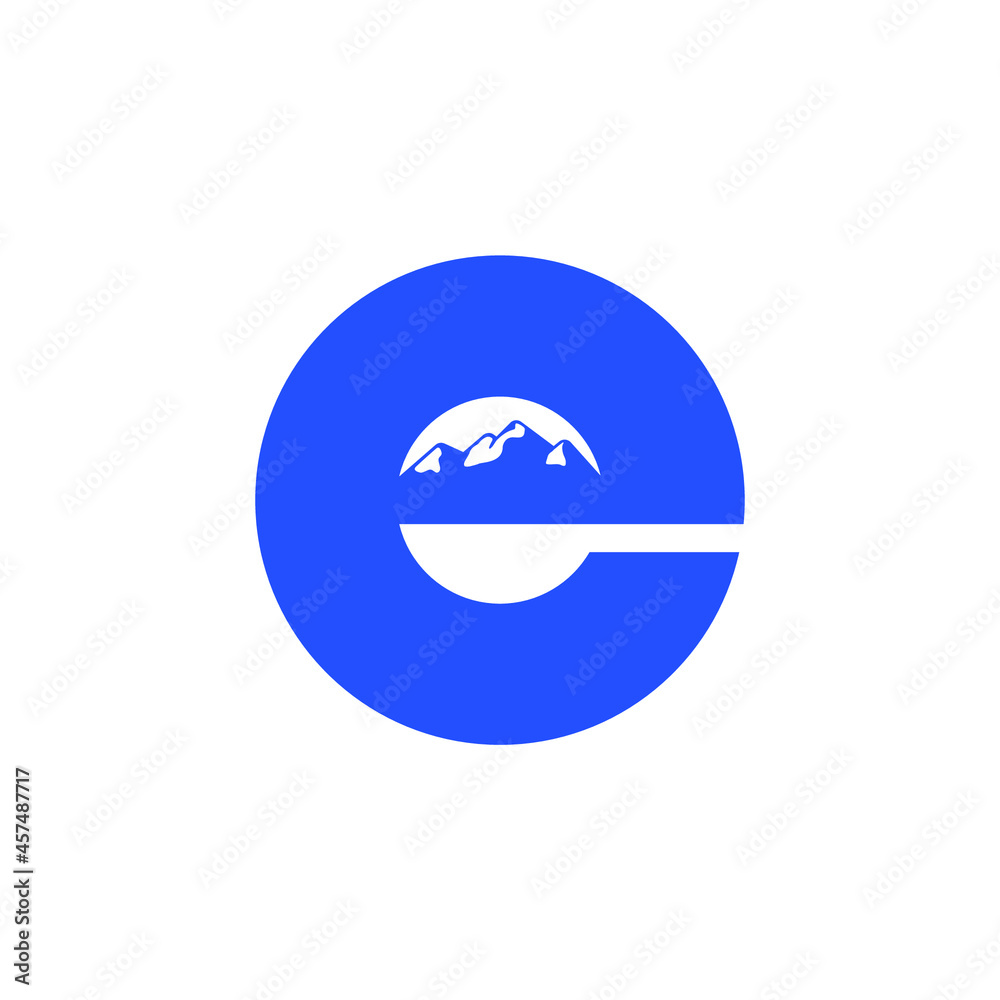 E Logo icon design with simple style E Logo icon design with simple style