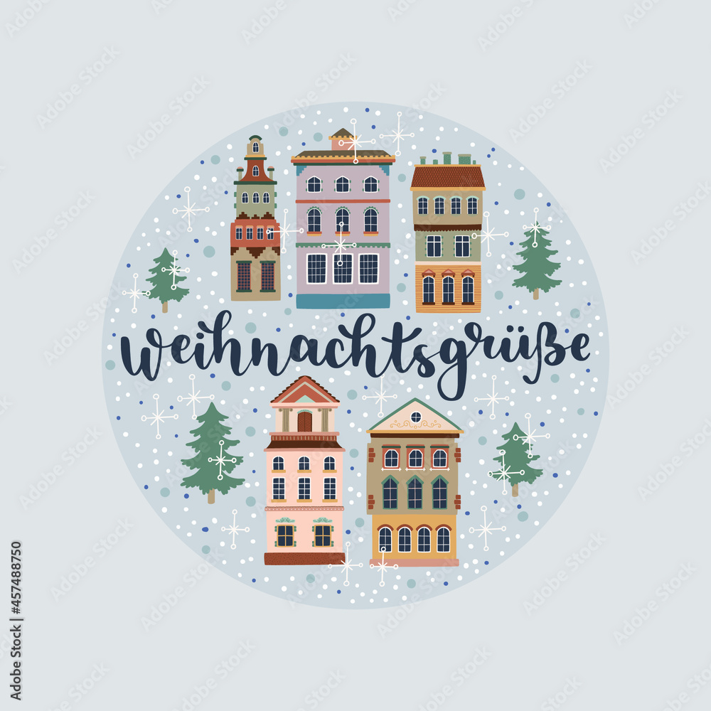 German greeting card template. 