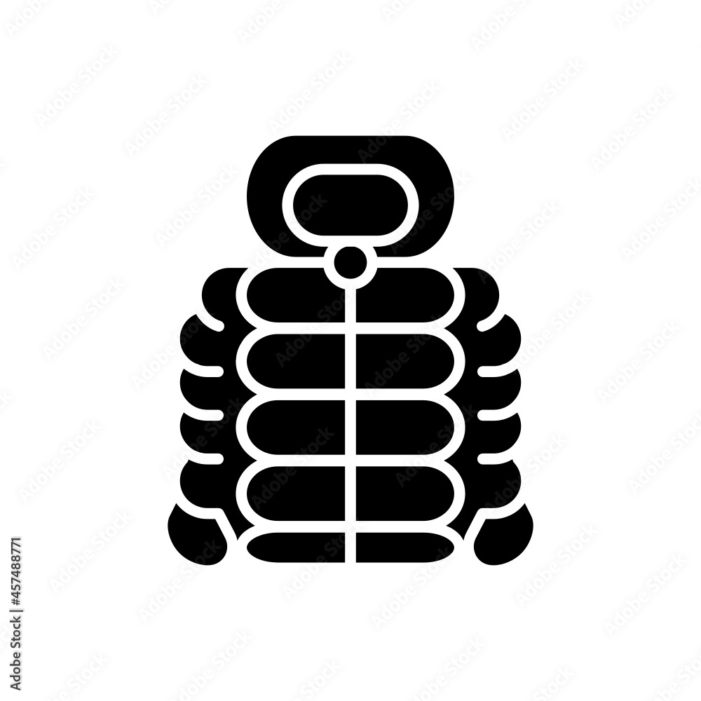 Vector illustration of solid icon design. Jacket icon. Suitable for use in applications, websites, social media, brochures, etc Vector illustration of solid icon design. Jacket icon. Suitable for use in applications, websites, social media, brochures, etc