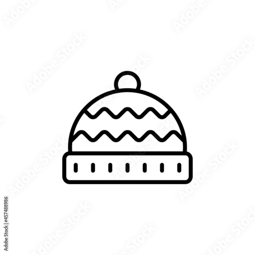 Vector illustration of line icon design. Hat icon. Suitable for use in applications, websites, social media, brochures, etc