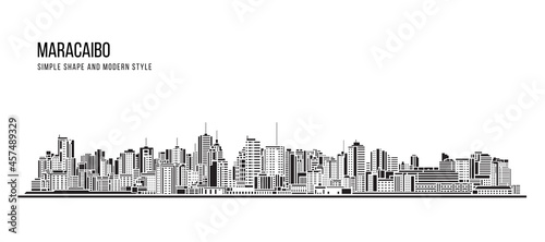 Cityscape Building Abstract Simple shape and modern style art Vector design - Maracaibo city