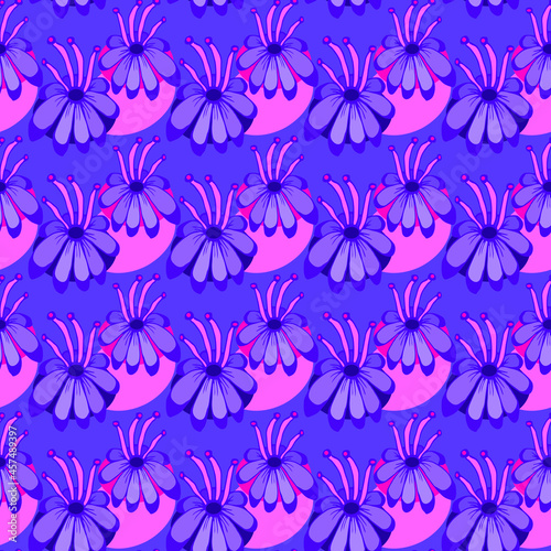 Vector pattern flowers. For printing on fabric. Floral pattern.