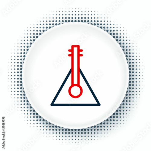 Line Musical instrument balalaika icon isolated on white background. Colorful outline concept. Vector