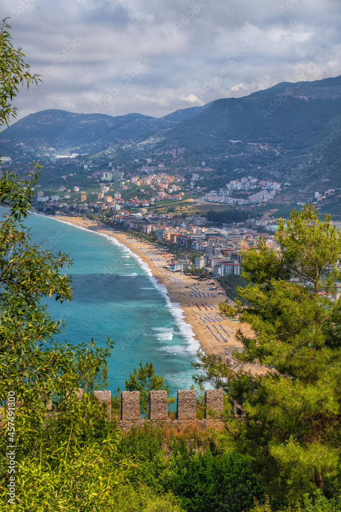 City beach of Cleopatra in the Turkish resort town of Alanya