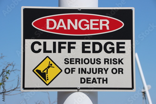 Warning sign in Bicentennial Park, Darwin, Northern Territory, Australia.