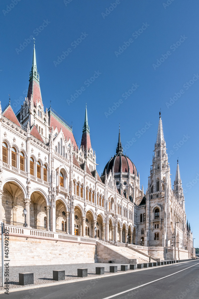 View at the Building of Parliament in Budapest, Hungary