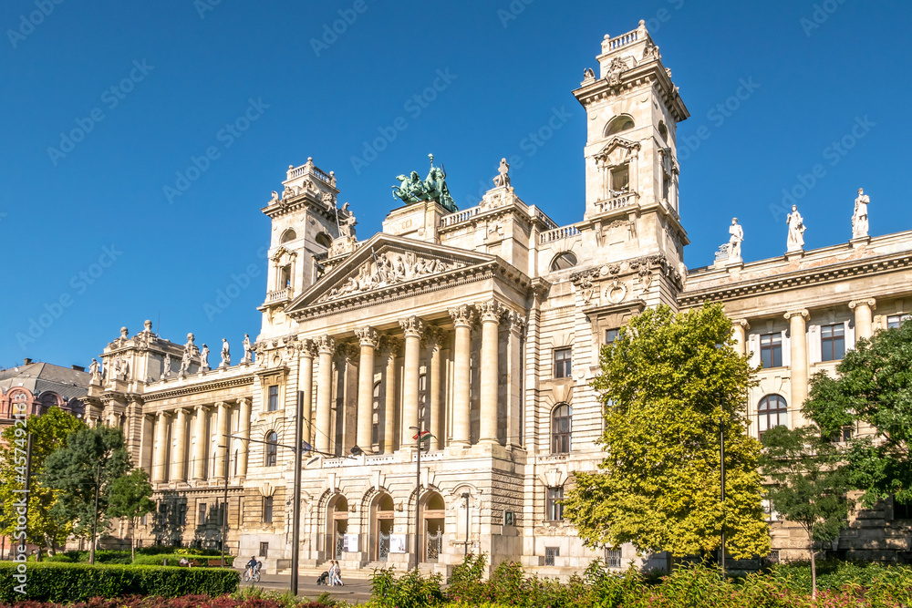 View at the Building of Etnography National Museum in Budapest, Hungary