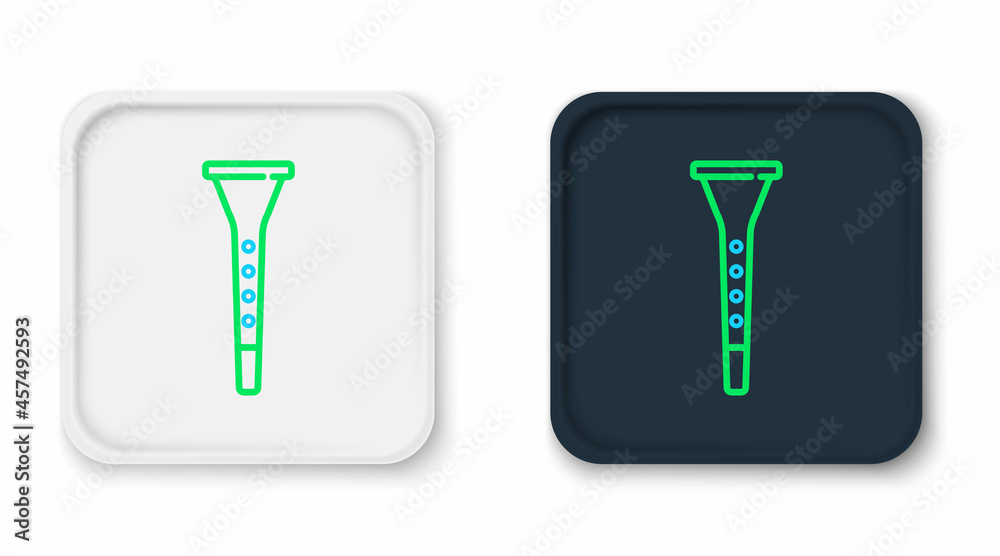 Line Clarinet icon isolated on white background. Musical instrument. Colorful outline concept. Vector Line Clarinet icon isolated on white background. Musical instrument. Colorful outline concept. Vector