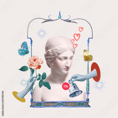 Greek goddess statue vector online dating notification aesthetic mixed media photo