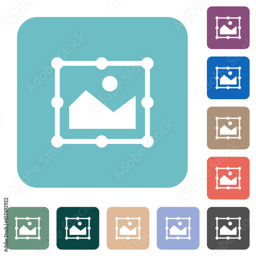Image free transform rounded square flat icons