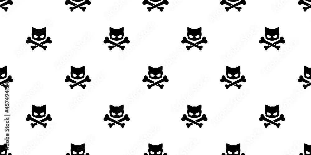 cat crossbones seamless pattern halloween vector dog pet cartoon skeleton spooky ghost repeat wallpaper tile background scarf isolated doodle illustration design cat crossbones seamless pattern halloween vector dog pet cartoon skeleton spooky ghost repeat wallpaper tile background scarf isolated doodle illustration design