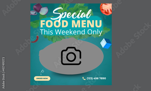 Vegetable Social Media Post Or Instagram Post Template