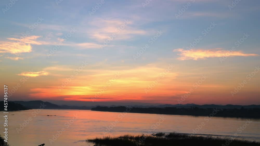 Beautiful Landscape and sutset of Mekhong river between thailand and laos from Chiang Khan District.The Mekong, or Mekong River, is a trans-boundary river in East Asia and Southeast Asia
Beautiful Landscape and sutset of Mekhong river between thailand and laos from Chiang Khan District.The Mekong, or Mekong River, is a trans-boundary river in East Asia and Southeast Asia