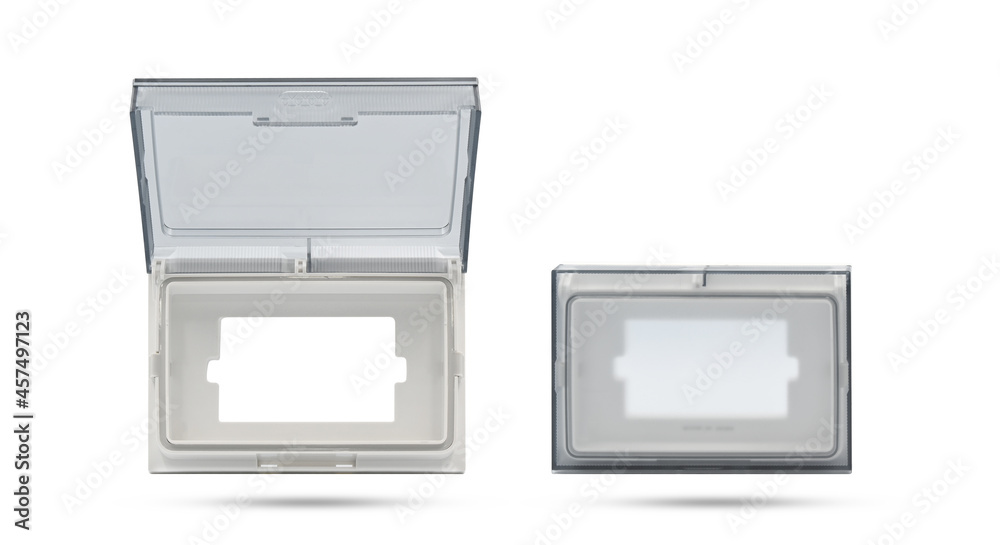 Waterproof cover switch-plug on white background clipping part Waterproof cover switch-plug on white background clipping part