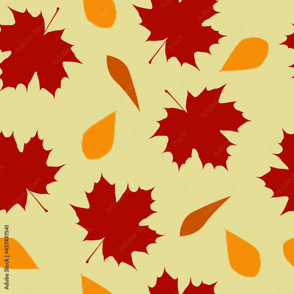 vector pattern with maple leaves. autumn falling leaves pattern flat image vector pattern with maple leaves. autumn falling leaves pattern flat image