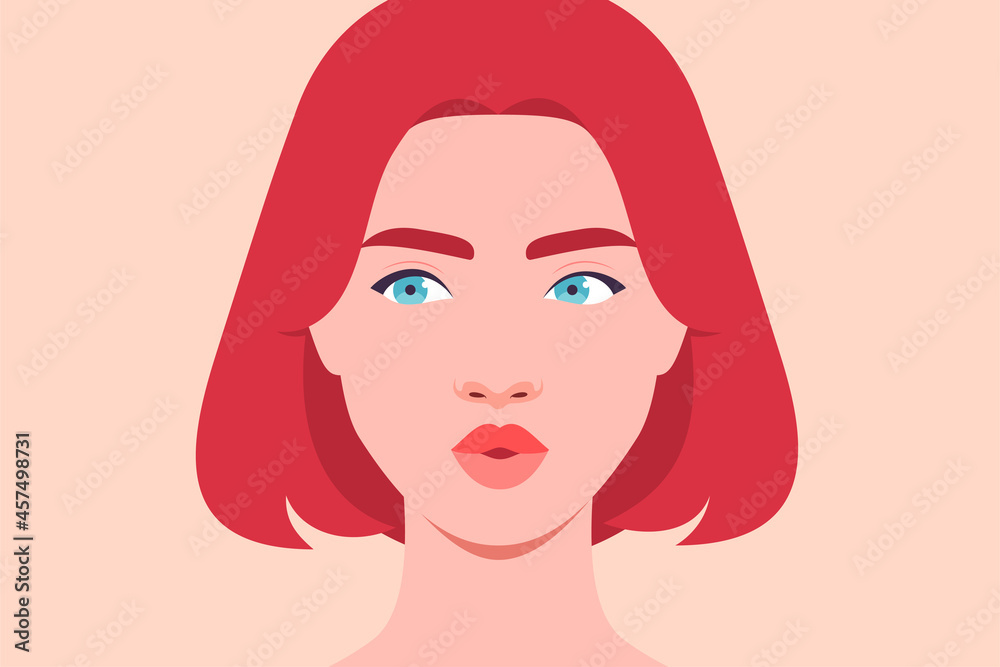 Portrait of a redhead woman