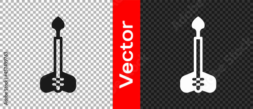 Black Arrow icon isolated on transparent background. Vector