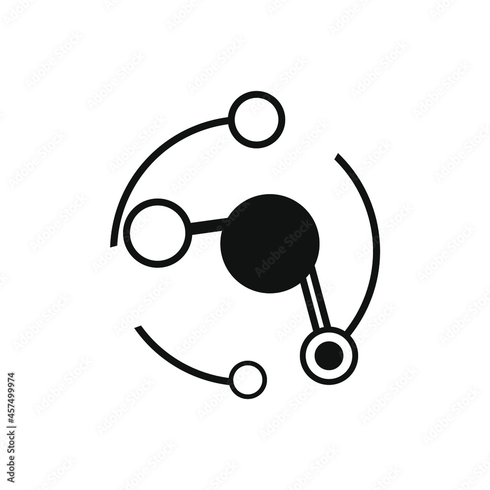 a molecule in the center of the truncated circle a molecule in the center of the truncated circle