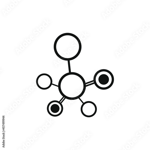 a molecule icon vector drawing