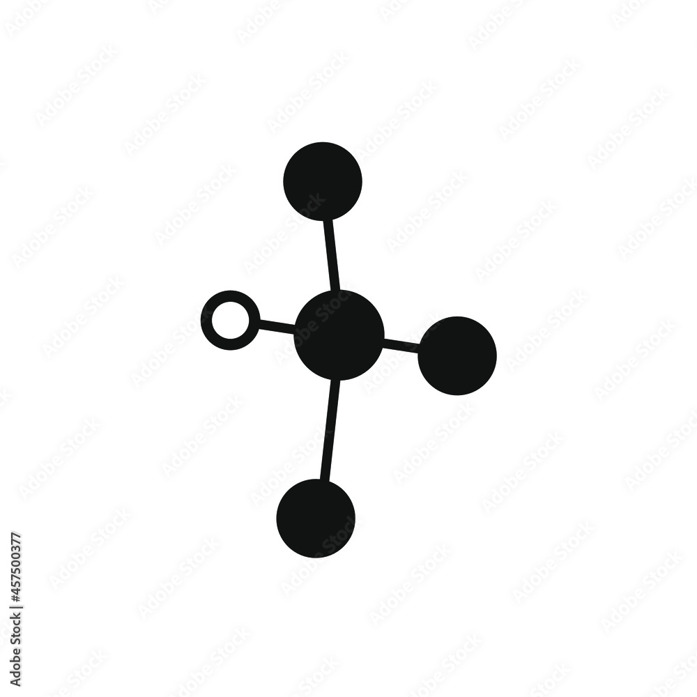 a black molecule icon vector a black molecule icon vector