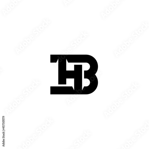 Letter HB or BH logo or icon design