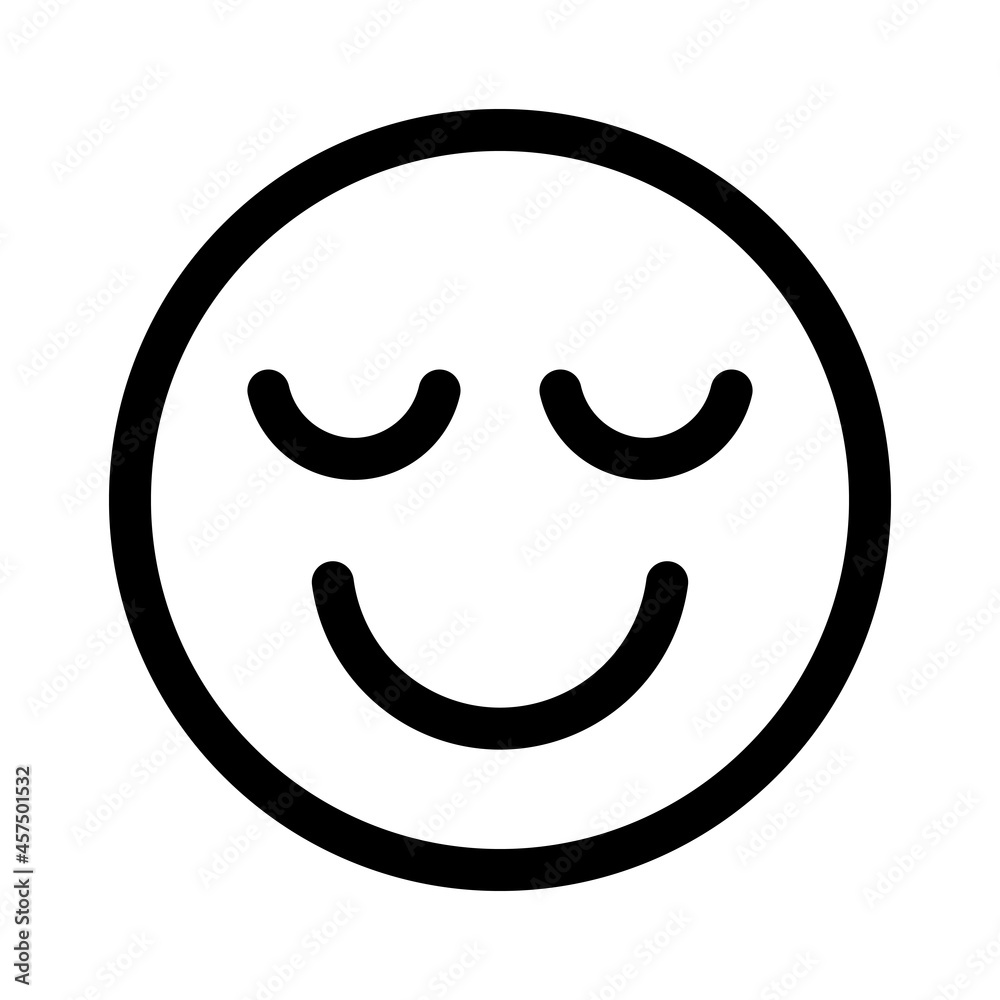 Blessed smiling face vector icon Blessed smiling face vector icon