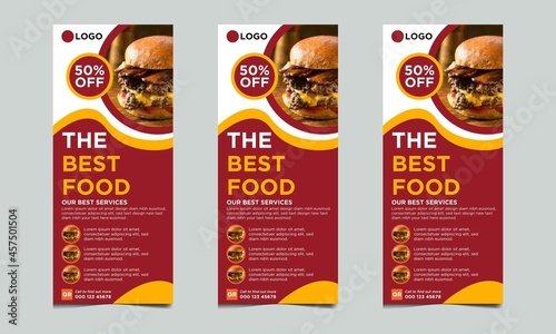 Corporate Restaurant Food Roll Up Print Ready design template
