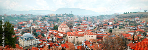 Panoramic view of Safranbolu, turkish town famous for its traditional ottoman architecture, Karabuk, Turkey