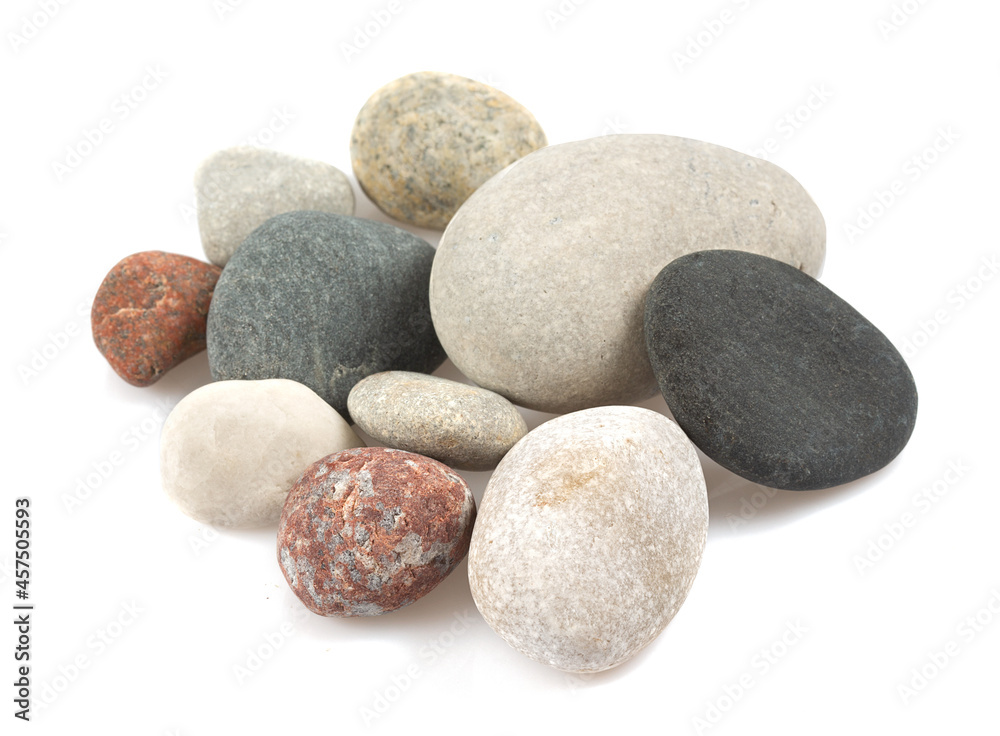 sea pebbles isolated on white backrgound sea pebbles isolated on white backrgound