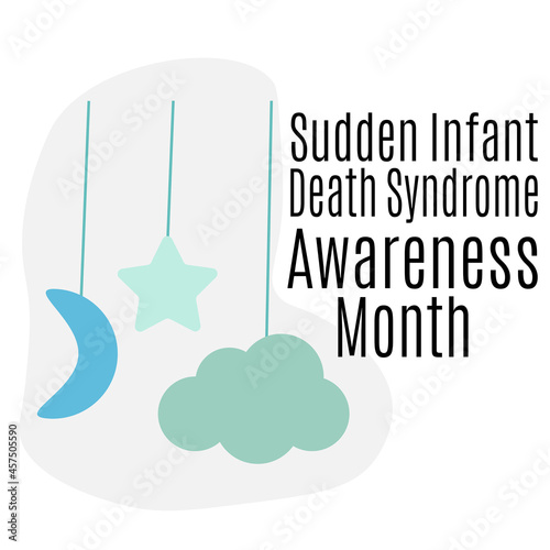 Sudden Infant Death Syndrome Awareness Month, idea for a poster, banner or flyer on a medical theme,