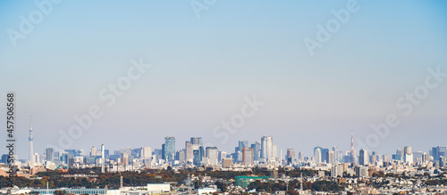 生田緑地・桝形山の展望台から見た東京の街並み 【cityscape of Tokyo】