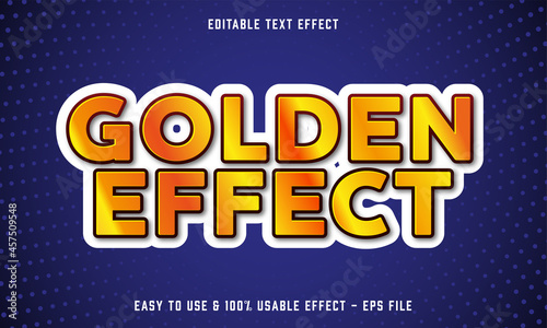 golden effect editable text effect template with abstract style use for business brand and company logo 