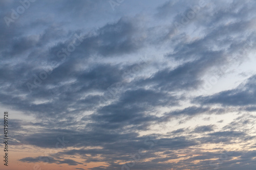 Cloudy sky at sunrise