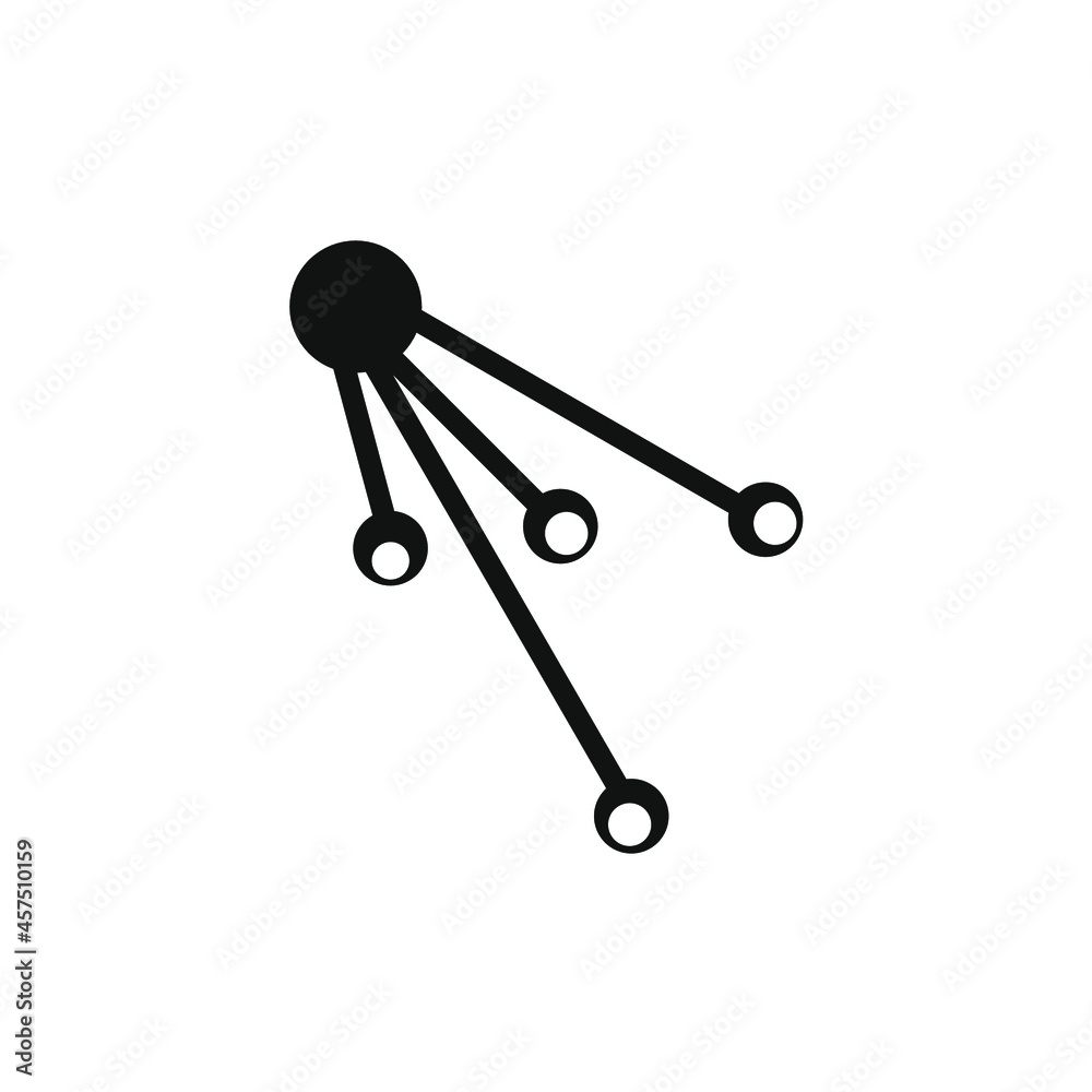 vector image of a black molecule vector image of a black molecule