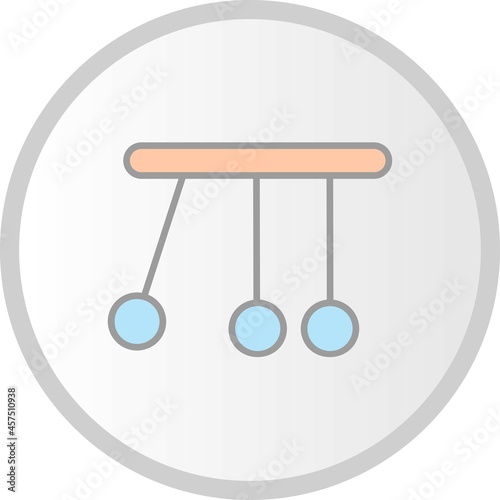 Pendolum Vector Line Filled Circle Icon Design