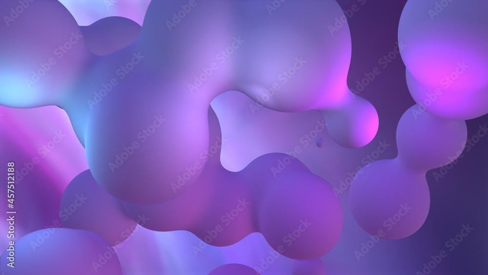 Abstract 3D blobs background. Metaballs or fluid drops, suggestive of a lava  lamp. Animation version - search for 416560689 in Videos. Soft, minimal  purple. Stock-Illustration | Adobe Stock