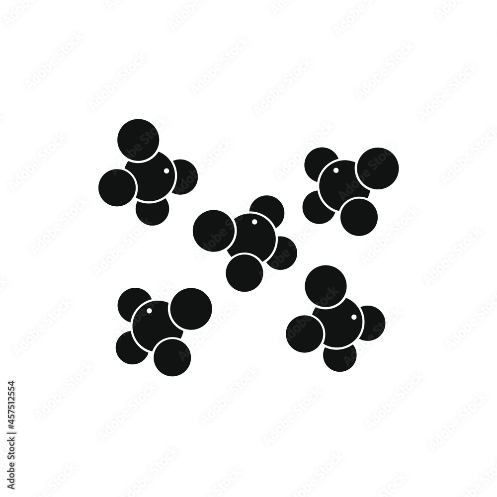 black molecule icon set vector black molecule icon set vector