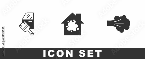 Set Car painting, Painting the house and spray icon. Vector