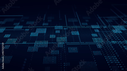 Big data. Abstract technology science background. 3d rendering.